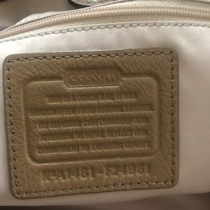 Tan leather Coach purse